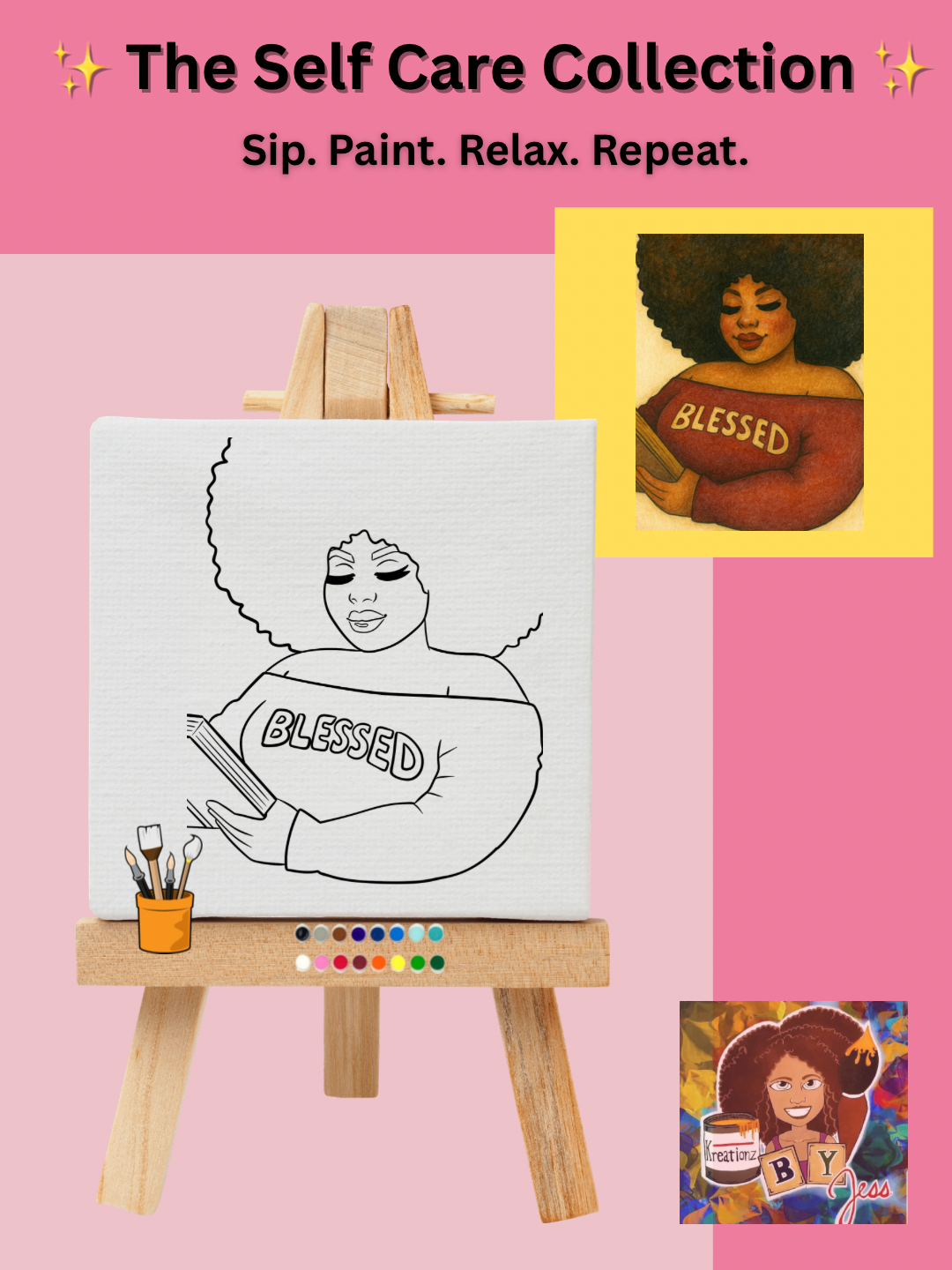 Self Care Sip and Paint Kits