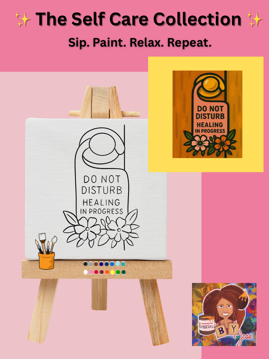 Self Care Sip and Paint Kits