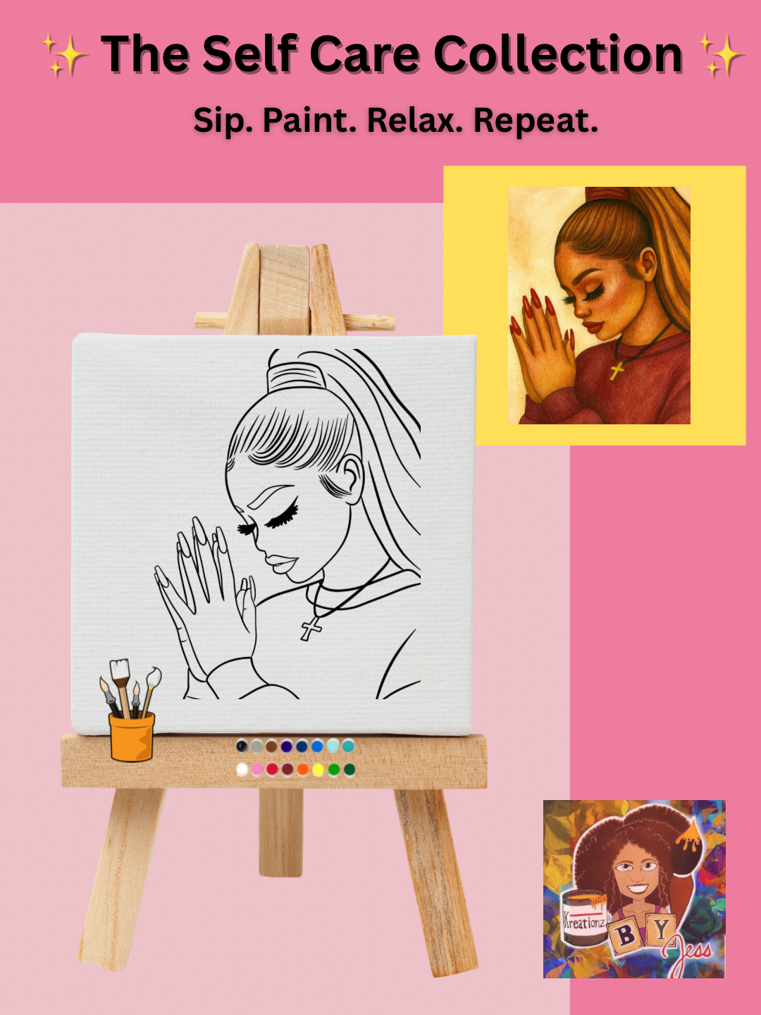 Self Care Sip and Paint Kits