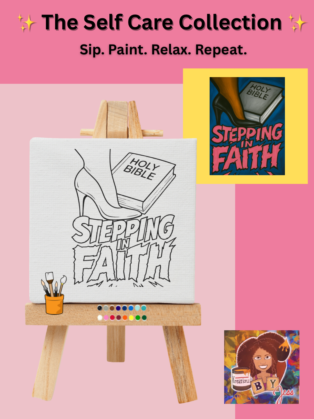 Self Care Sip and Paint Kits
