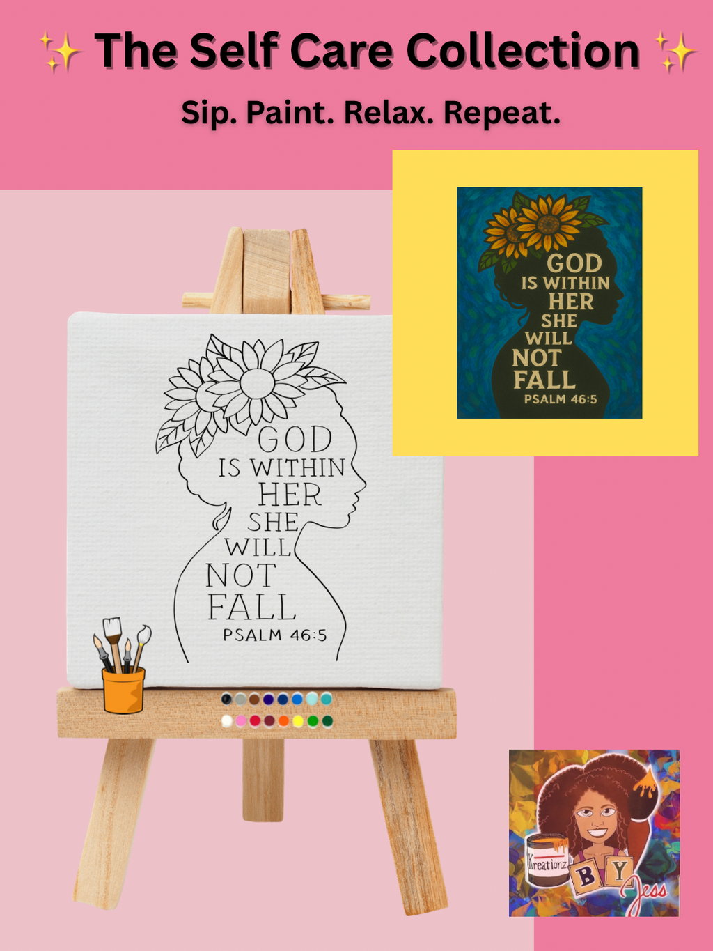 Self Care Sip and Paint Kits