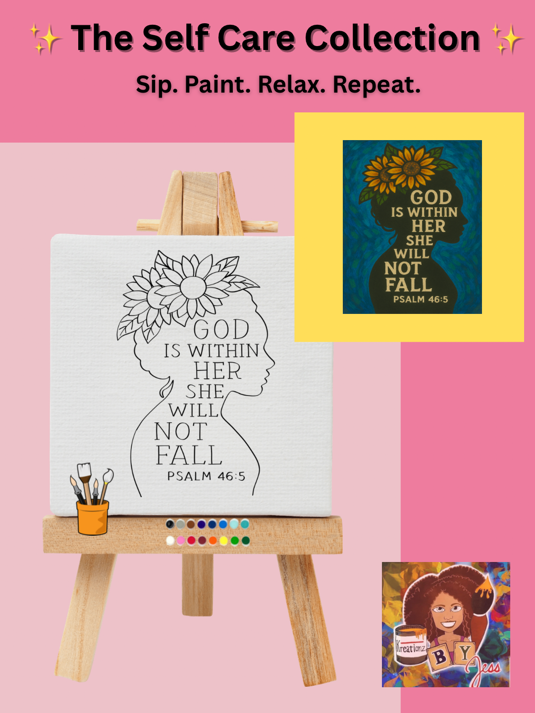 Self Care Sip and Paint Kits