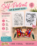 Custom Self-Portrait Sip & Paint Kits